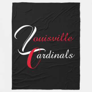 Black Louisville Cardinal Fleece Blanket