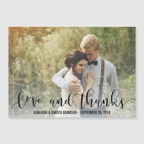 Black Love And Thanks Script  Personalized Photo