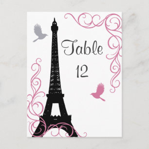 Black Love Birds Table Number