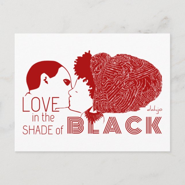 BLACK LOVE in RED Postcard (Front)