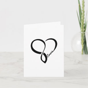 Black Love Infinity Greeting Card