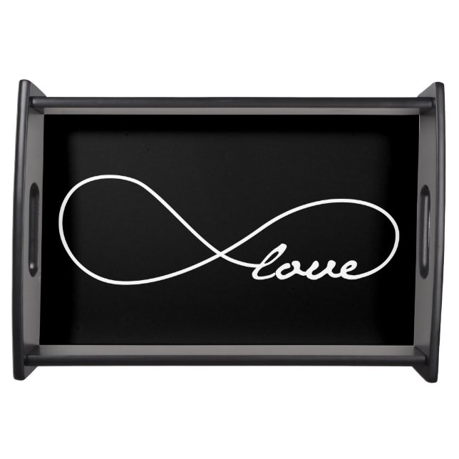 Black Love Infinity Serving Tray (Front)