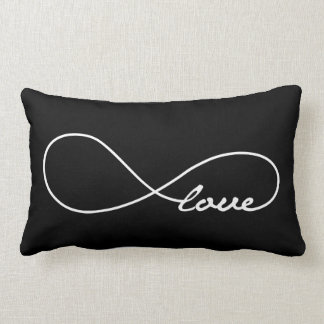Black Love Infinity Throw Pillow