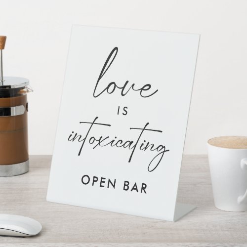 Black Love is Intoxicating Open Bar Wedding Pedest Pedestal Sign