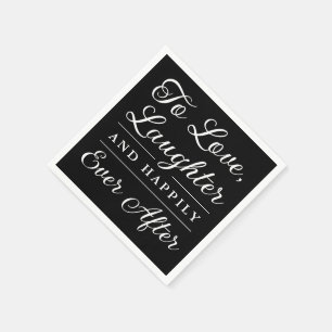 Black Love Laughter And Happily Ever After Wedding Napkins