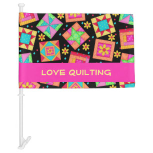Black Love Quilting Patchwork Quilt Blocks Custom Car Flag