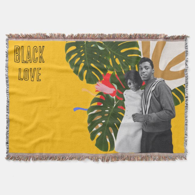 Black Love throw blanket (Front)