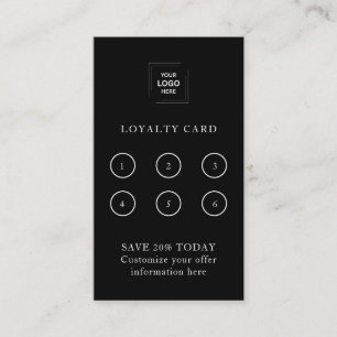 Black Loyalty Reward Customer Retention Style Card