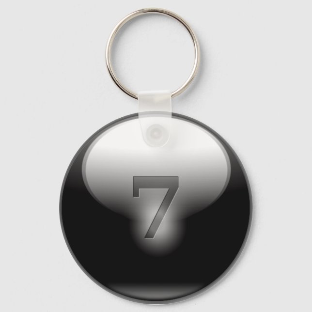 Black Lucky 7 Keychain (Front)