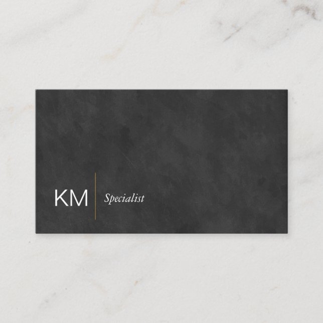Black Lux | Executive | Simple Minimal Business Card (Front)