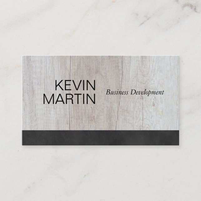 Black Lux | Executive | Wood | Sales Business Card (Front)