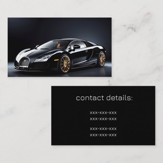 Black luxury car business card (Front/Back)