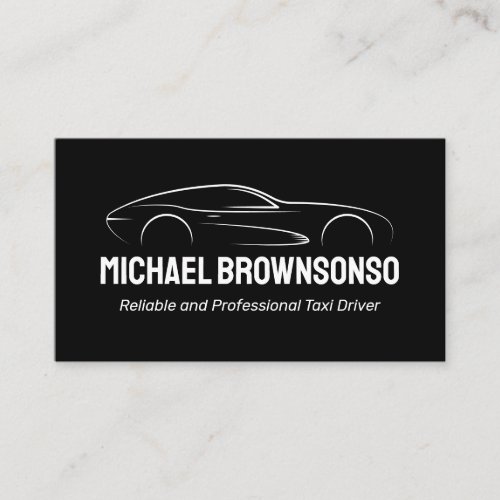 Black Luxury Car Illustration Design Business Card
