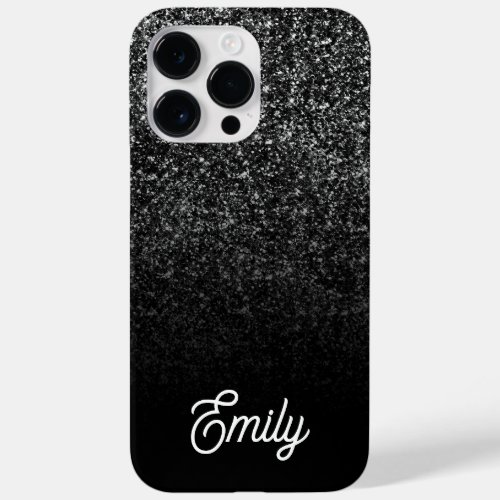 Black Luxury Glitter and Ombre Case_Mate iPhone 14 Pro Max Case