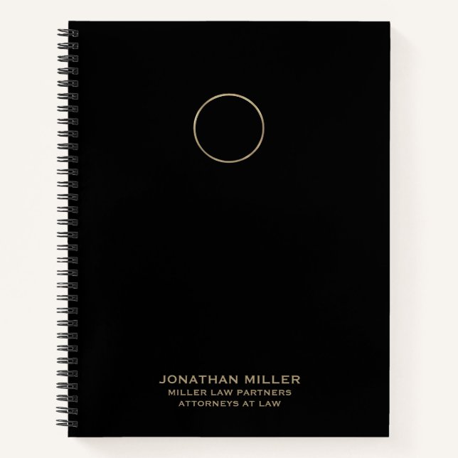 Black Luxury Logo Notebook (Front)
