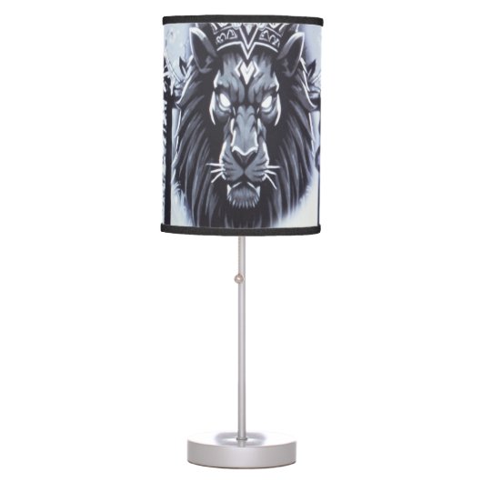 Black Lyon military robotic 2 Table Lamp (Front)