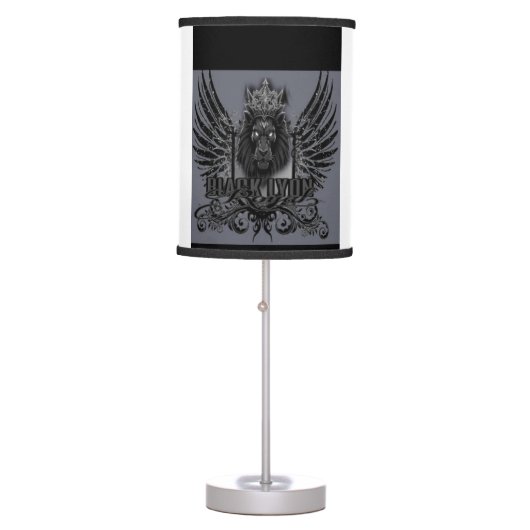 black Lyon military robotic Table Lamp (Front)