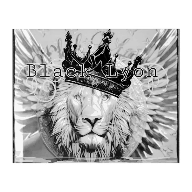 Black Lyon royal  Acrylic Print (Front)