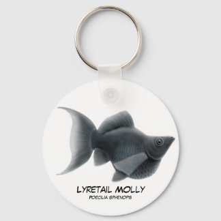 Black Lyretail Molly Keychain