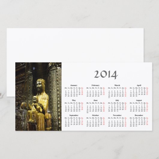 Black Madonna 2014 Calendar Photo Card (Front/Back)