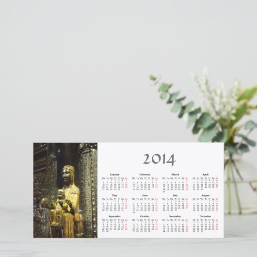 Black Madonna 2014 Calendar Photo Card (Standing Front)