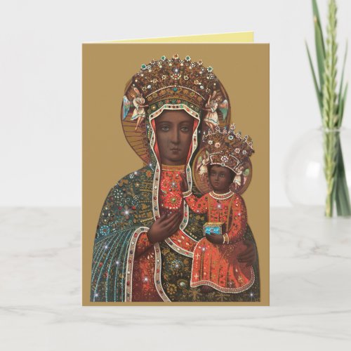 Black Madonna and Child Christmas Card