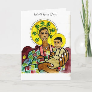 Black Madonna and Child Holiday Card