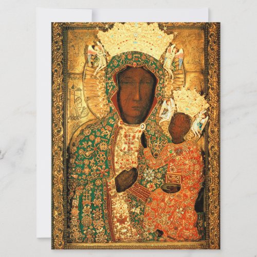 Black Madonna and Child Our Lady Fine Christmas Card