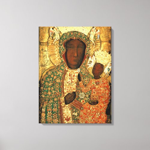 Black Madonna and Child Our Lady of Czestochowa Canvas Print