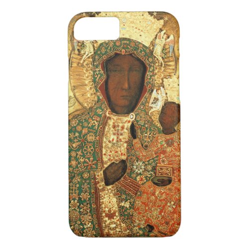 Black Madonna and Child Our Lady of Czestochowa iPhone 87 Case