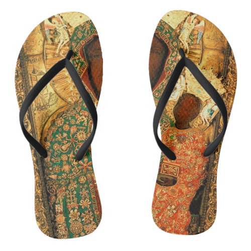 Black Madonna and Child Our Lady of Czestochowa Flip Flops