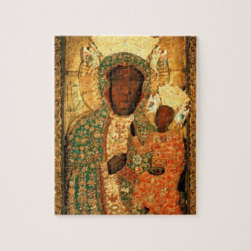 Black Madonna and Child Our Lady of Czestochowa Jigsaw Puzzle