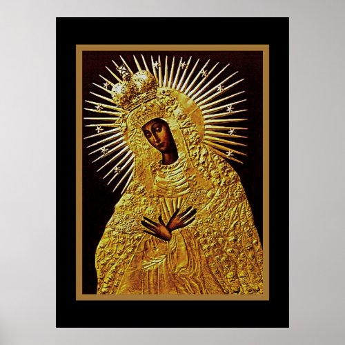 Black Madonna in Prayer Poster