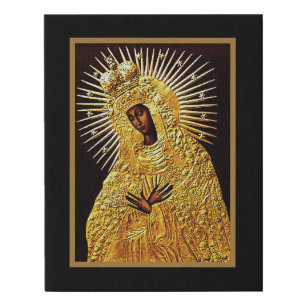 Black Madonna in Prayer ... Poster Faux Canvas Print