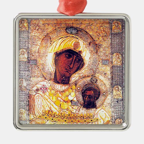 Black Madonna Metal Ornament