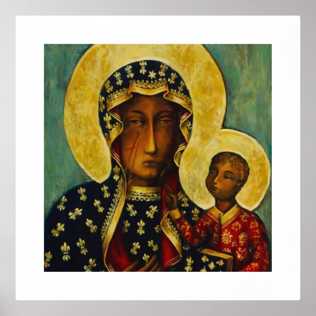 Black Madonna of Częstochowa Foil Prints (Front)