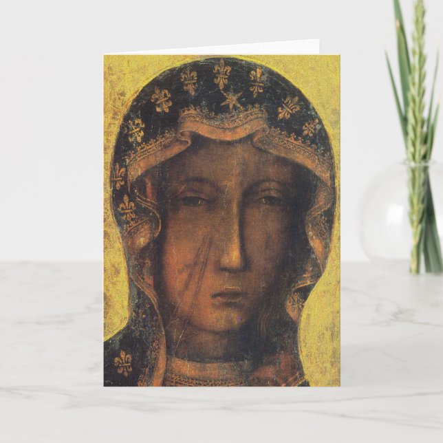 Black Madonna of Czestochowa Greeting Card (Front)