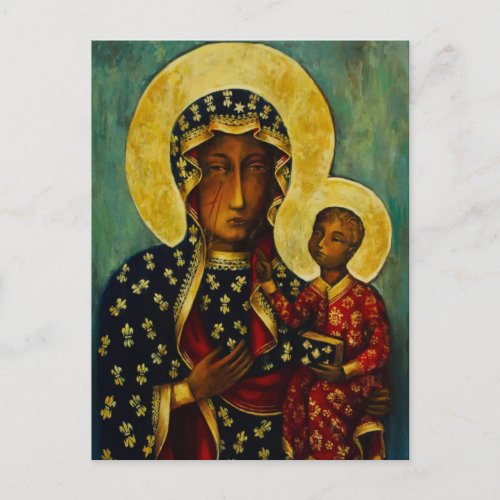 Black Madonna of Częstochowa Postcard
