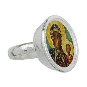 Black Madonna of Częstochowa Ring