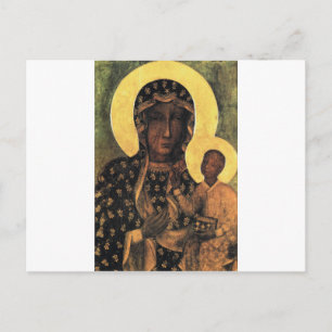 Black Madonna Poland Our Lady of Czestochowa print Postcard