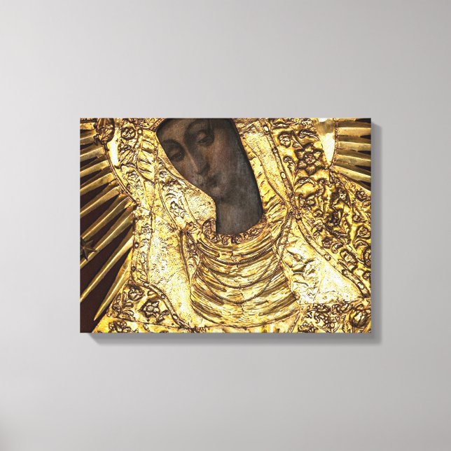 Black Madonna Poland Our Lady of Grace Of The Gate Canvas Print (Front)