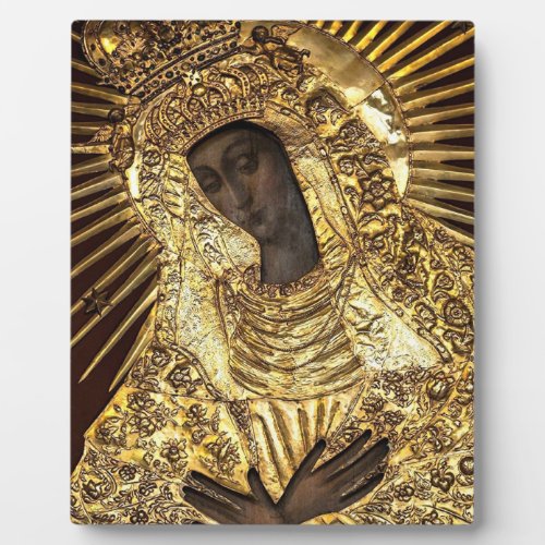 Black Madonna Poland Our Lady of Grace Of The Gate Plaque