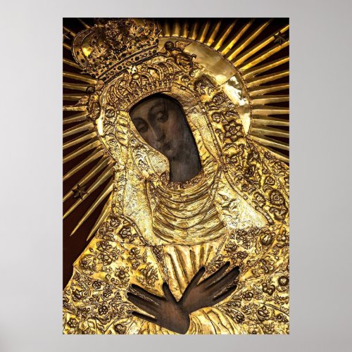 Black Madonna Poland Our Lady of Grace Of The Gate Poster