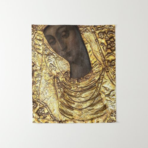 Black Madonna Poland Our Lady of Grace Of The Gate Tapestry