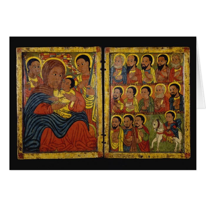 Black Madonna with Jesus Christmas Card