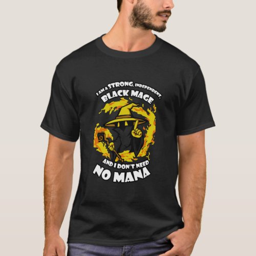 Black Mage Funny TShirt Epic Humor Tees Cool Tee