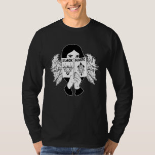 BLACK MAGIC Girls Emo Deer Lantern Goth Heavy Meta T-Shirt