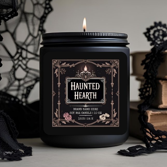 Black Magic Gothic Candle Label | Custom Halloween (Creator Uploaded)