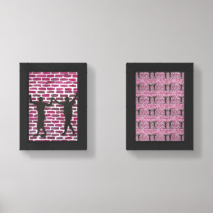 Black Magic Hollyhock by Yeshaya Dank Wood Wall Ar Wall Art Sets