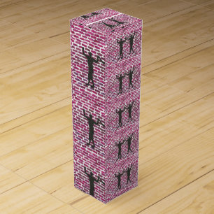 Black Magic Hollyhock by Yeshaya Dank Wood Wall Ar Wine Box